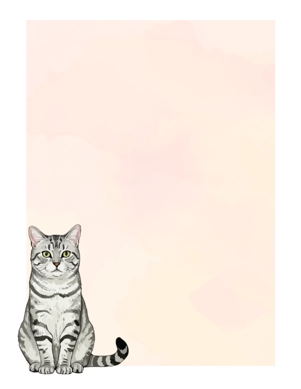 Cats No. 21 note pad, design 1 of 39