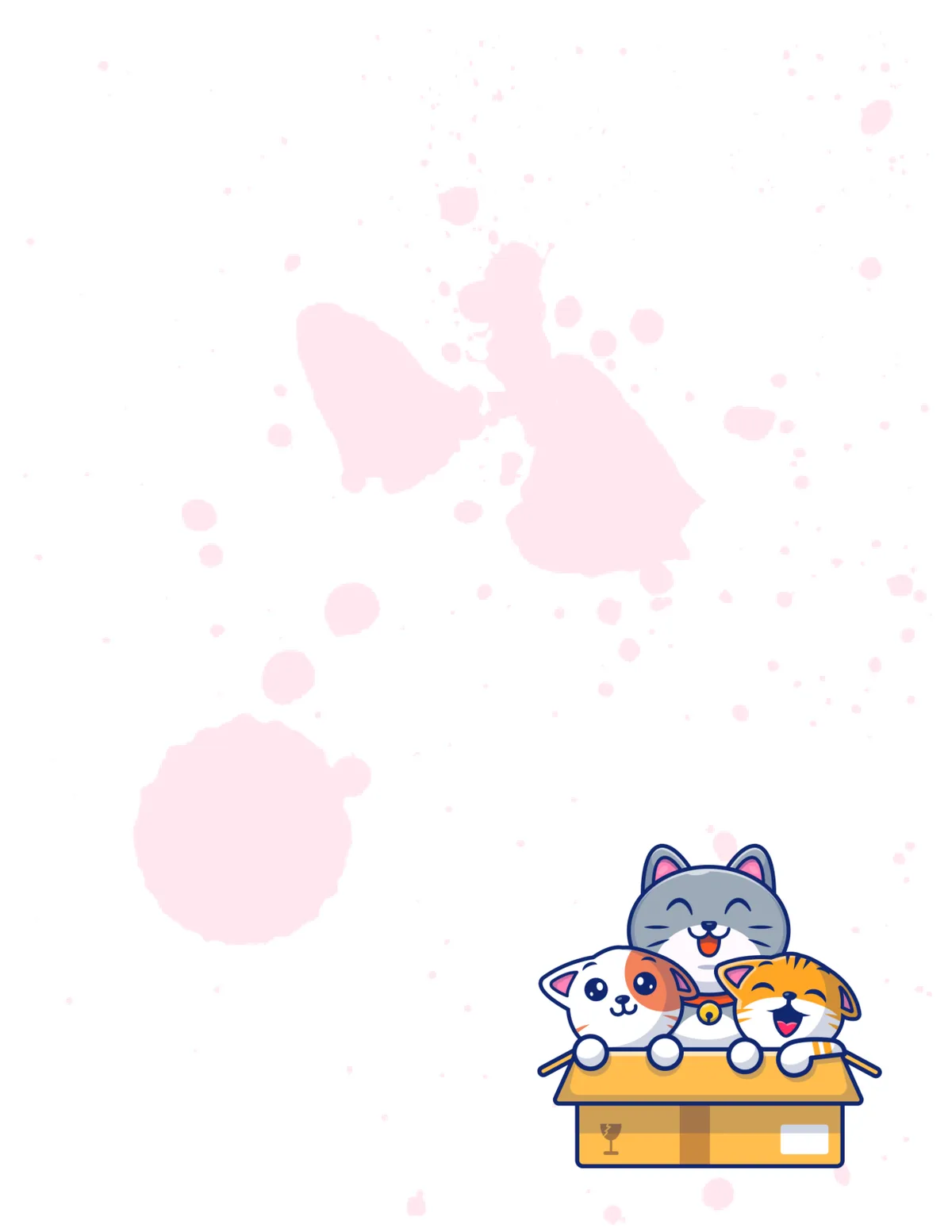 Cats No. 3 note pad, design 1 of 40