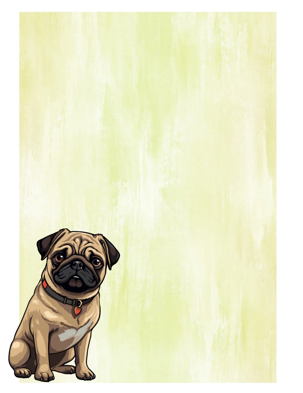 Dogs No. 5 note pad, design 1 of 24